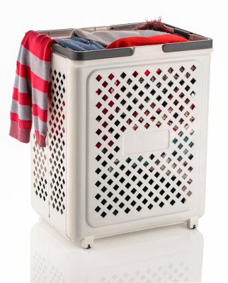 PSA 45 L White Laundry Basket(Plastic)