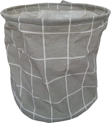 KiaraHome 10 L Grey, White, Multicolor Laundry Basket(Polyester)