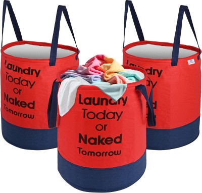 Heart Home 45 L Red, Blue Laundry Basket(Non Woven)