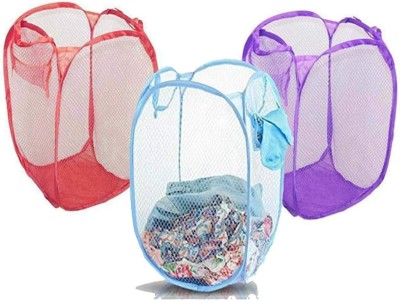 BADBUNDA ENTERPRISES 20 L Multicolor Laundry Basket(Nylon)