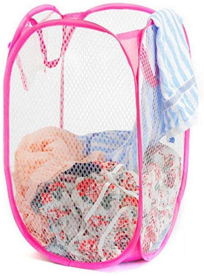 Kitchwish 45 L Pink Laundry Basket(Nylon)