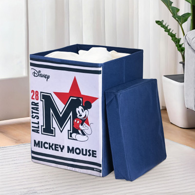 DISNEY 60 L Blue Laundry Basket(Non Woven)