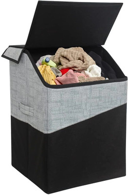 Tiarakrafts 70 L Grey, Black Laundry Bag(Non Woven)