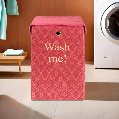 KUBER INDUSTRIES 75 L Maroon Laundry Basket(Cotton)