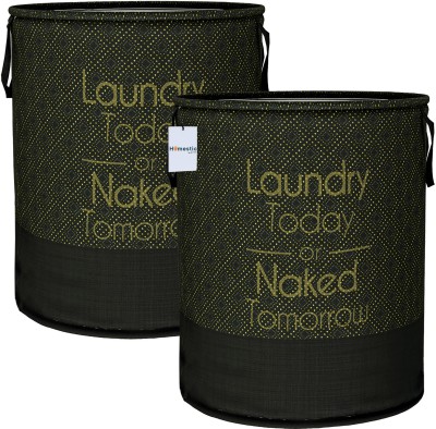 HOMESTIC 45 L Black Laundry Basket(Non-Woven)