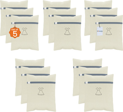 HOMESTIC by Kuber Industries 2 L Beige Laundry Bag(Polyester)