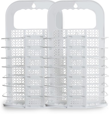 primepick 1 L White Laundry Basket(Plastic)