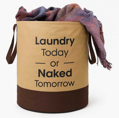 Oneclickshopping 10 L Brown Laundry Bag(Canvas)
