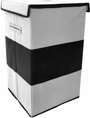 Ryboa Haima 70 L Grey, Black Laundry Basket(Non-Woven)