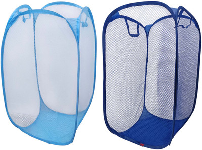 Kitchwish 45 L Light Blue, Blue Laundry Basket(Nylon)