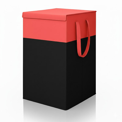 RAXSH 75 L Red, Black Laundry Basket(Non Woven)