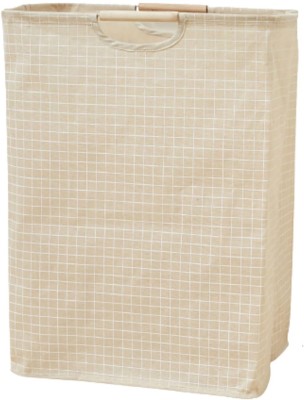 HOUSE OF QUIRK 52 L Beige Laundry Stool/Storage(Cotton)