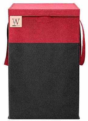 LifeTimeKrafts 75 L Red, Black Laundry Basket(Non-Woven)