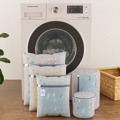 Heart Home 2 L White Laundry Bag(Polyester)