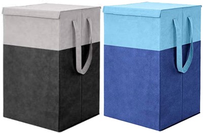 YRS Crafts 68 L Grey, Blue Laundry Bag(Non Woven)