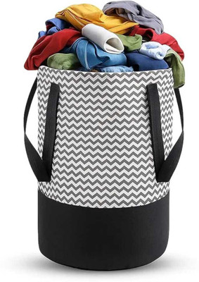 TheTrendyTailor 40 L Black Laundry Basket(Canvas)