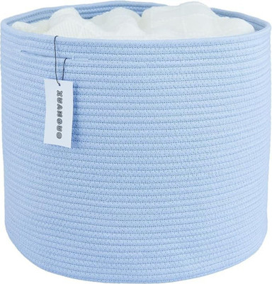 Arish handloom 5 L Light Blue Laundry Basket(Jute)