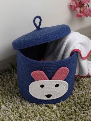 KattyHome 60 L Blue Laundry Basket(Cotton)