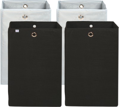 Heart Home 80 L Black, Grey Laundry Basket(Non Woven)