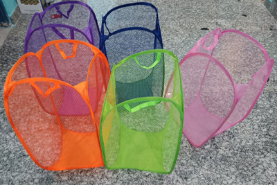 Kitchwish 45 L Multicolor Laundry Basket(Nylon)