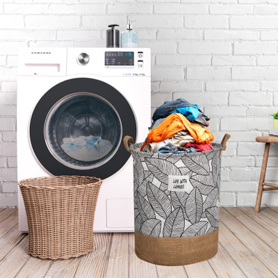 KUBER INDUSTRIES 45 L Brown Laundry Basket(Jute)