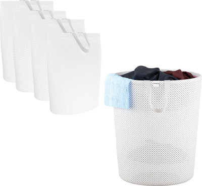 HOMESTIC by Kuber Industries 40 L White Laundry Bag(Polyester)