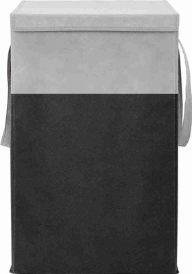 IMCREATIONS 75 L Grey, Black Laundry Basket(Non Woven)