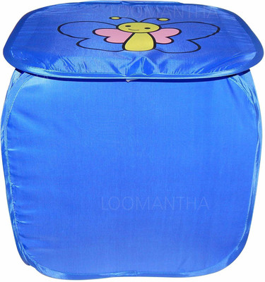 IRIS 10 L Blue Laundry Basket(Polyester)