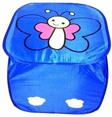 KiaraHome 10 L Blue Laundry Basket(Polyester)