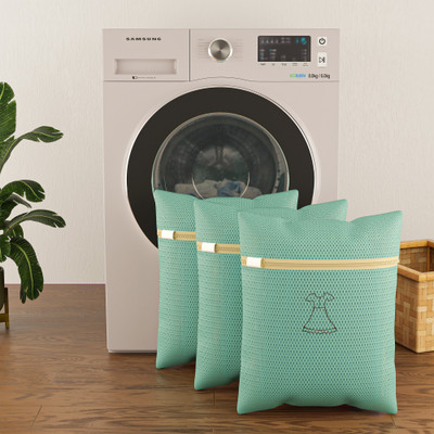 KUBER INDUSTRIES 2 L Green Laundry Bag(Polyester)