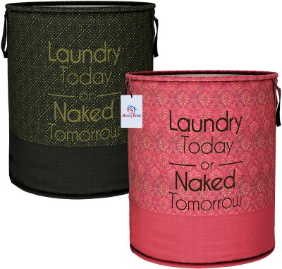 Heart Home 45 L Black, Maroon Laundry Basket(Non-Woven)