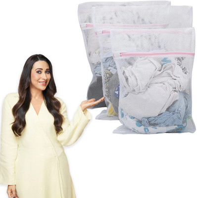 HOKiPO 4 L White Laundry Bag(Polyester)