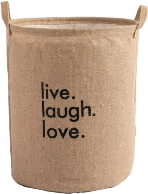 HOKiPO 51 L Beige Laundry Basket(Jute)