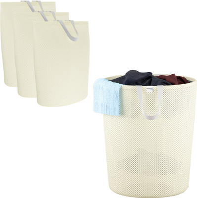 HOMESTIC by Kuber Industries 40 L Beige Laundry Bag(Polyester)