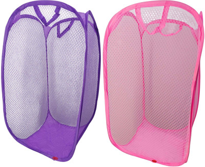 Kitchwish 45 L Purple, Pink Laundry Bag(Nylon)