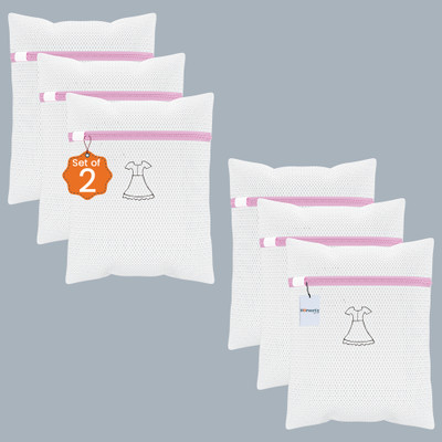 HOMESTIC by Kuber Industries 2 L White Laundry Bag(Polyester)