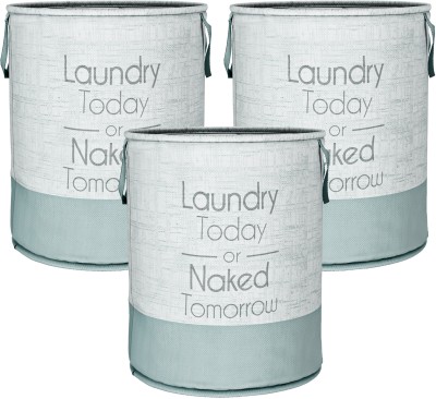 KUBER INDUSTRIES 45 L Grey Laundry Basket(Non-Woven)