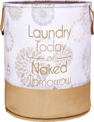 HOMESTIC by Kuber Industries 45 L White Laundry Basket(Non-Woven)