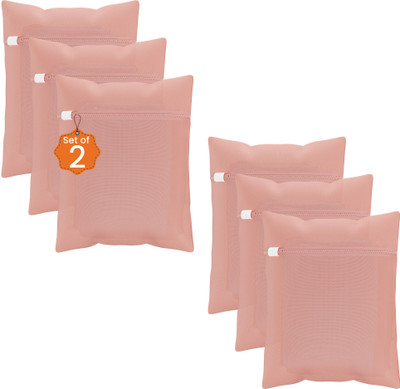 KUBER INDUSTRIES 2 L Peach Laundry Bag(Polyester)