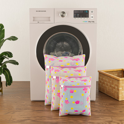 KUBER INDUSTRIES 2 L Pink Laundry Bag(Polyester)