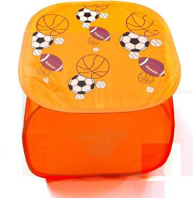 KUBER INDUSTRIES 45 L Orange Laundry Basket(Polyester)