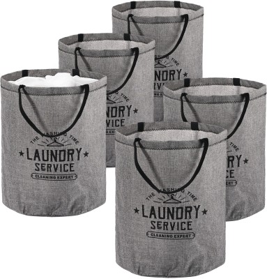 KUBER INDUSTRIES 43 L Grey Laundry Basket(Jute)