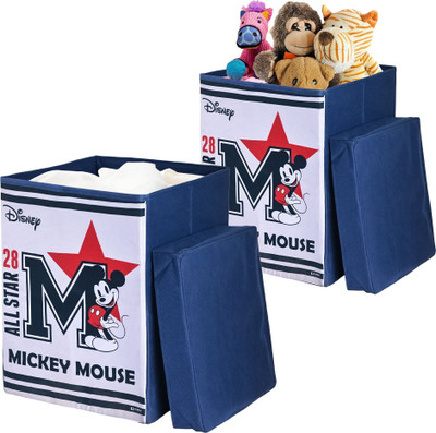 DISNEY 60 L Blue Laundry Basket(Non Woven)