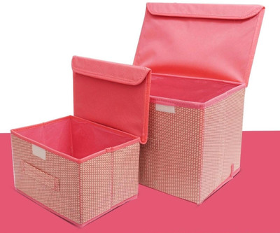 Lilly 5 L Pink Laundry Stool/Storage(Non-Woven)