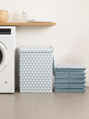 Heart Home 75 L Grey Laundry Basket(Non-Woven)
