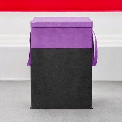 infinity craft 75 L Purple, Black Laundry Basket(Non-Woven)