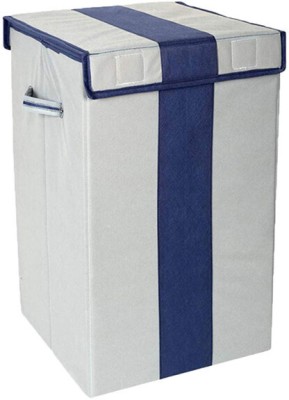 Mteaser 68 L Grey, Blue Laundry Basket(Non-Woven)