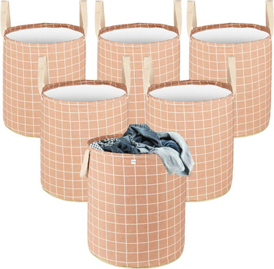 HOMESTIC by Kuber Industries 60 L Brown Laundry Basket(Cotton)