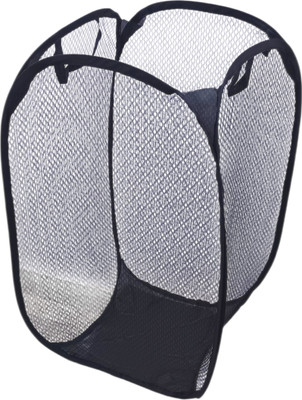 Kitchwish 45 L Black Laundry Basket(Nylon)