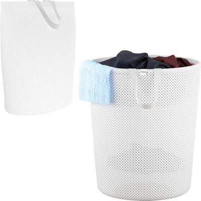 HOMESTIC by Kuber Industries 40 L White Laundry Bag(Polyester)